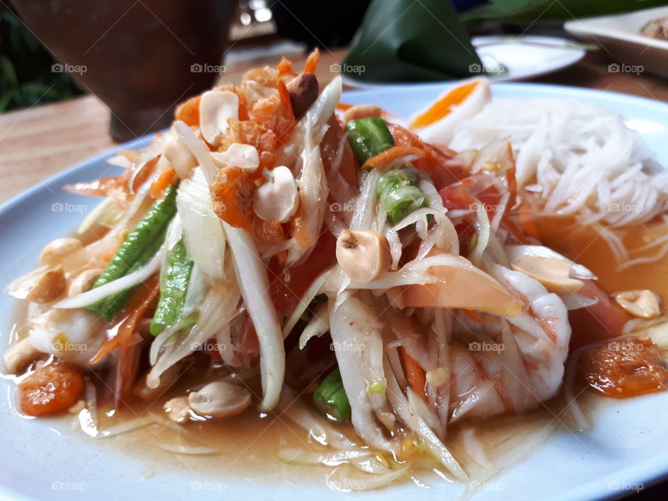 Som Tam, is the most famous salad in Thailand