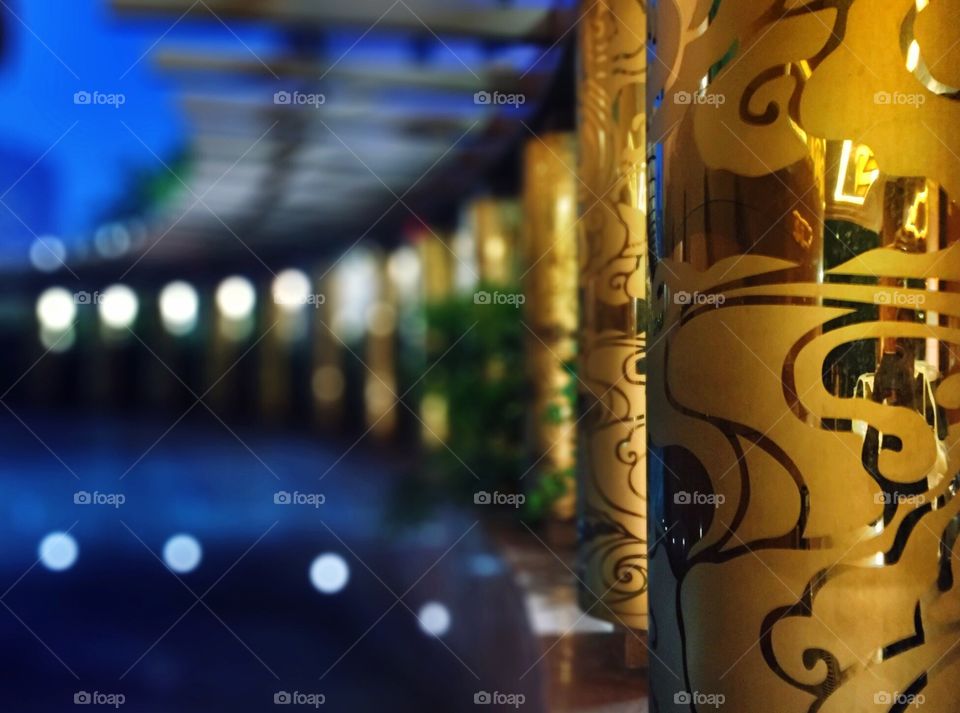 Shanghai blurred architecture detail