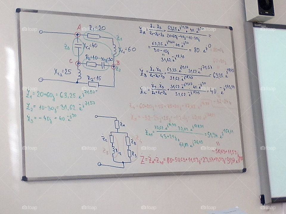 Electrotechnics white board (creator: awesome teacher)