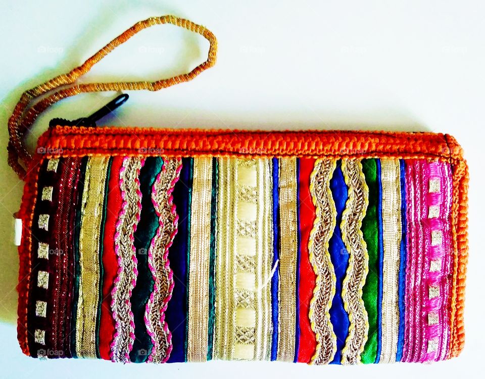 The beauty of multi colored pouch