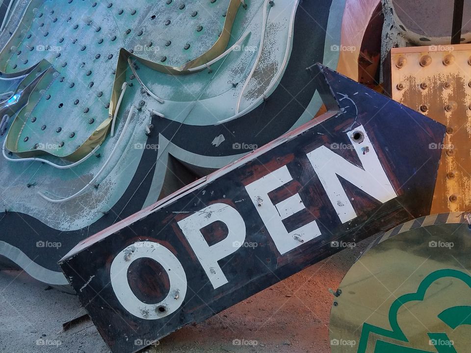 old open sign