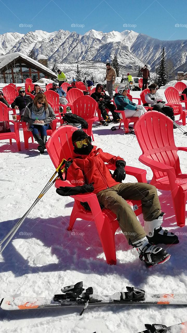 #ski#snow#white mountains#tired