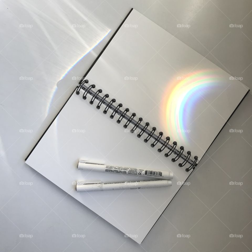 I caught a rainbow in my sketchbook 