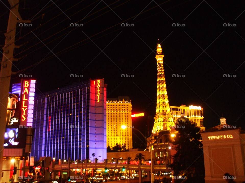 Light in Las Vegas skyline