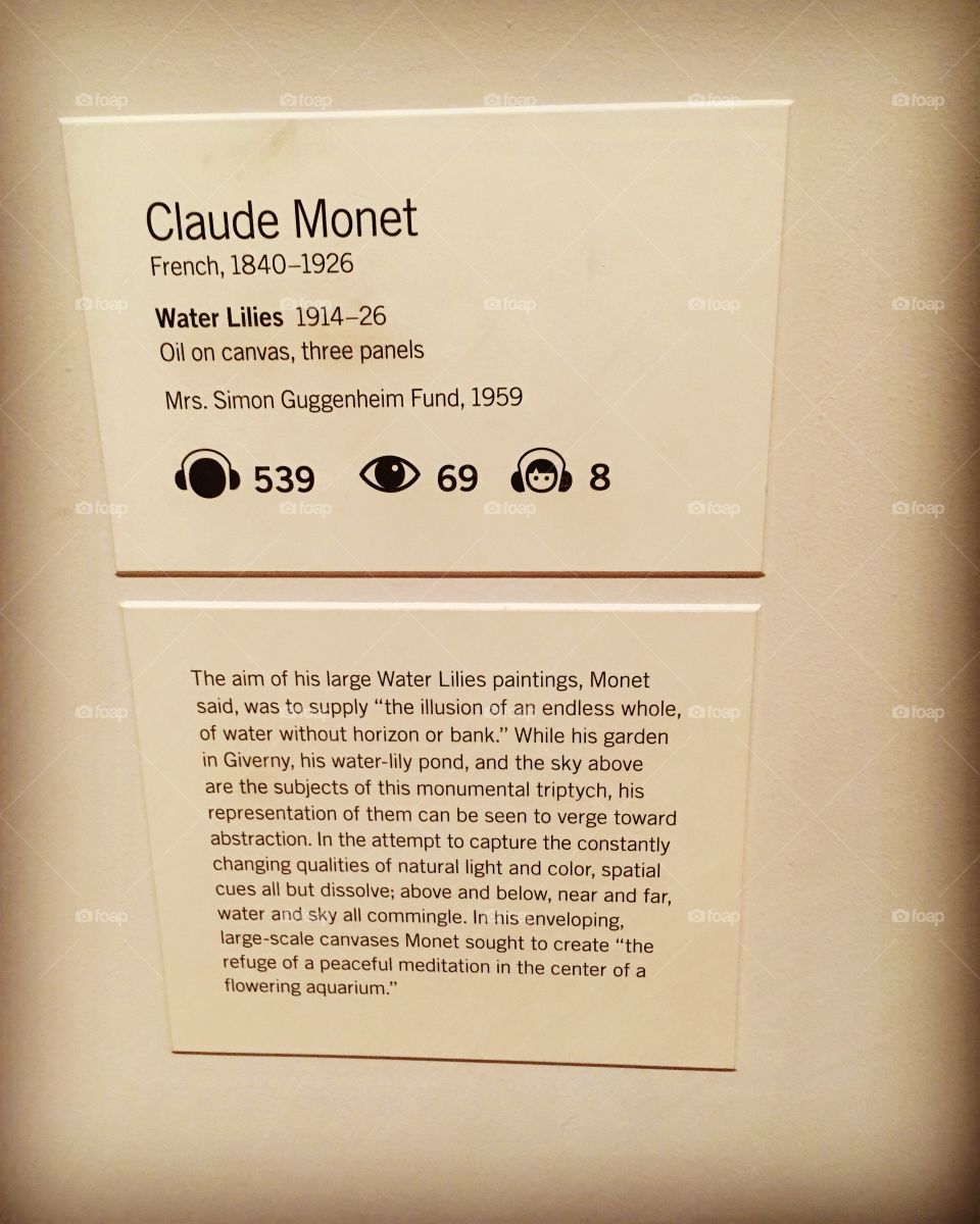 Claude Monet - Museum of Modern Art - MoMA - Manhattan - New York City 