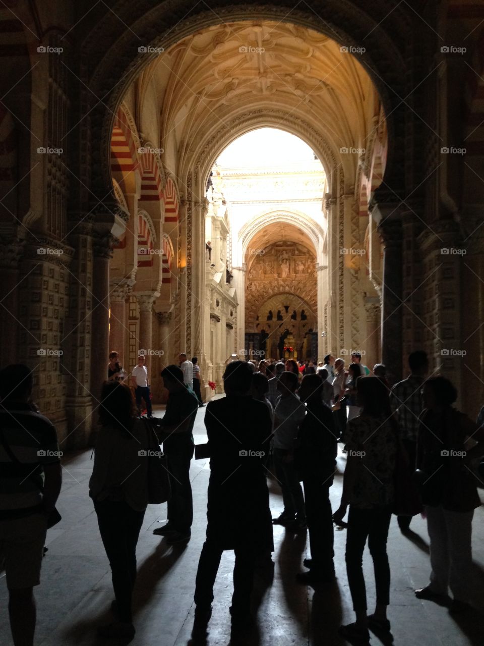Interior of Mosque, Córdoba . Interior of the mosque/cathedral in Córdoba, Spain