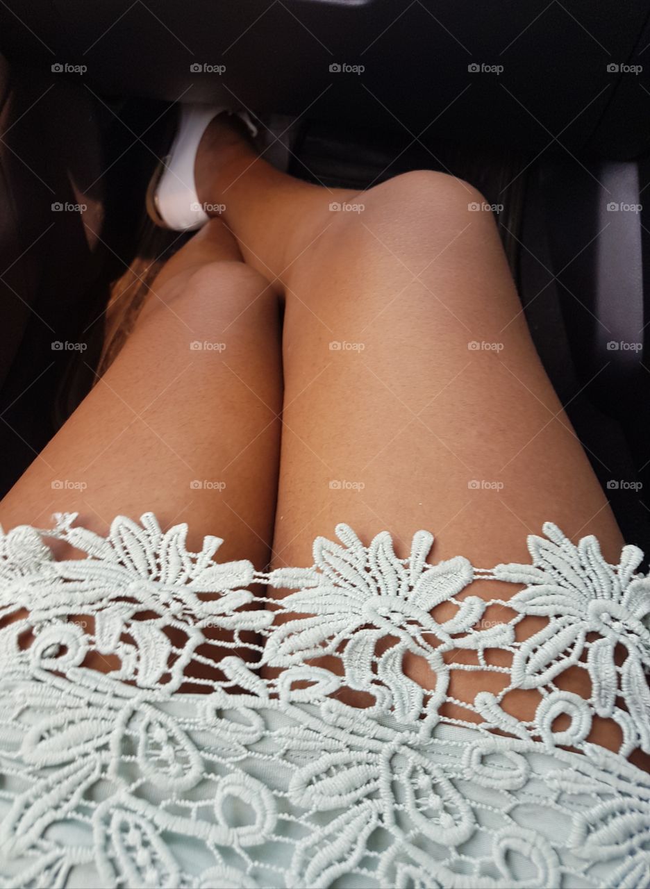 Sun reflection on my legs