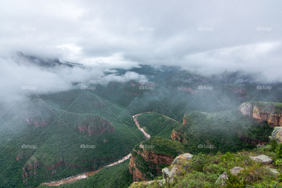 Foggy morning at mountain