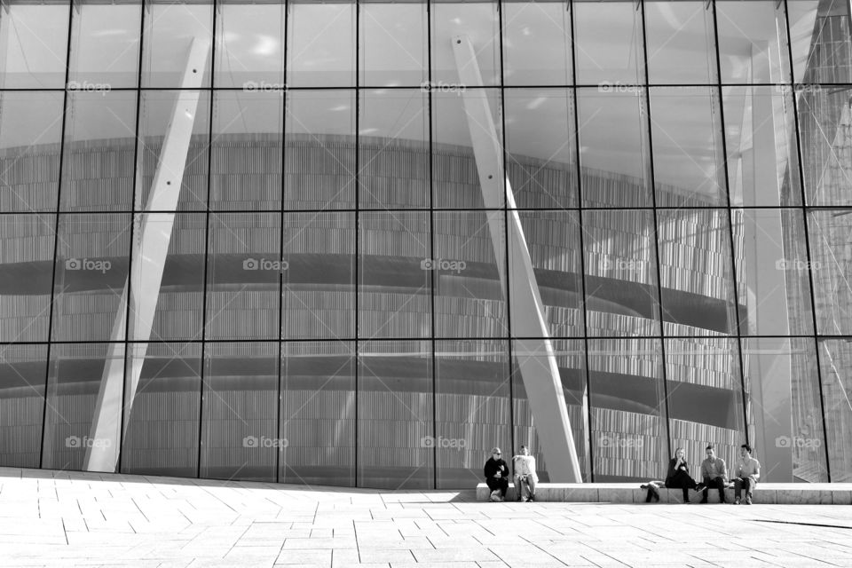 Building. Black and White Architecture