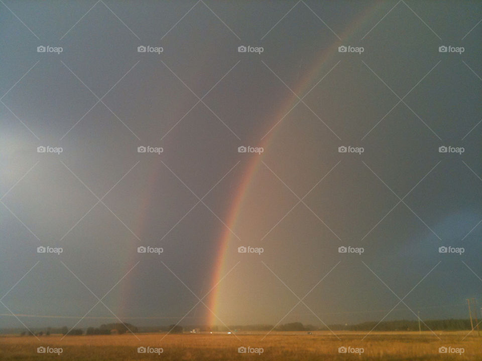 rainbow double rainbow sweden by strompello