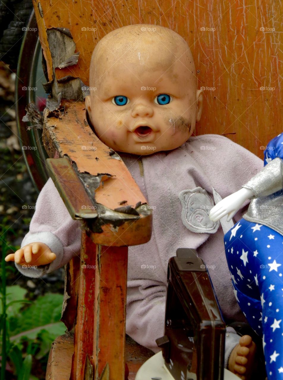 Abandoned doll. Abandoned doll