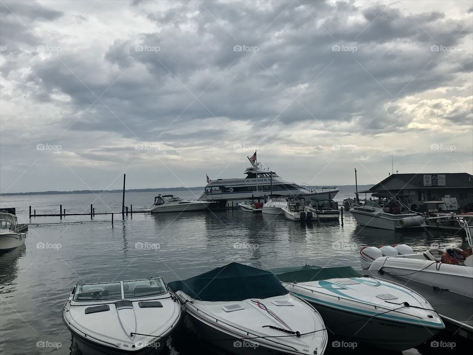 Clouds at the port