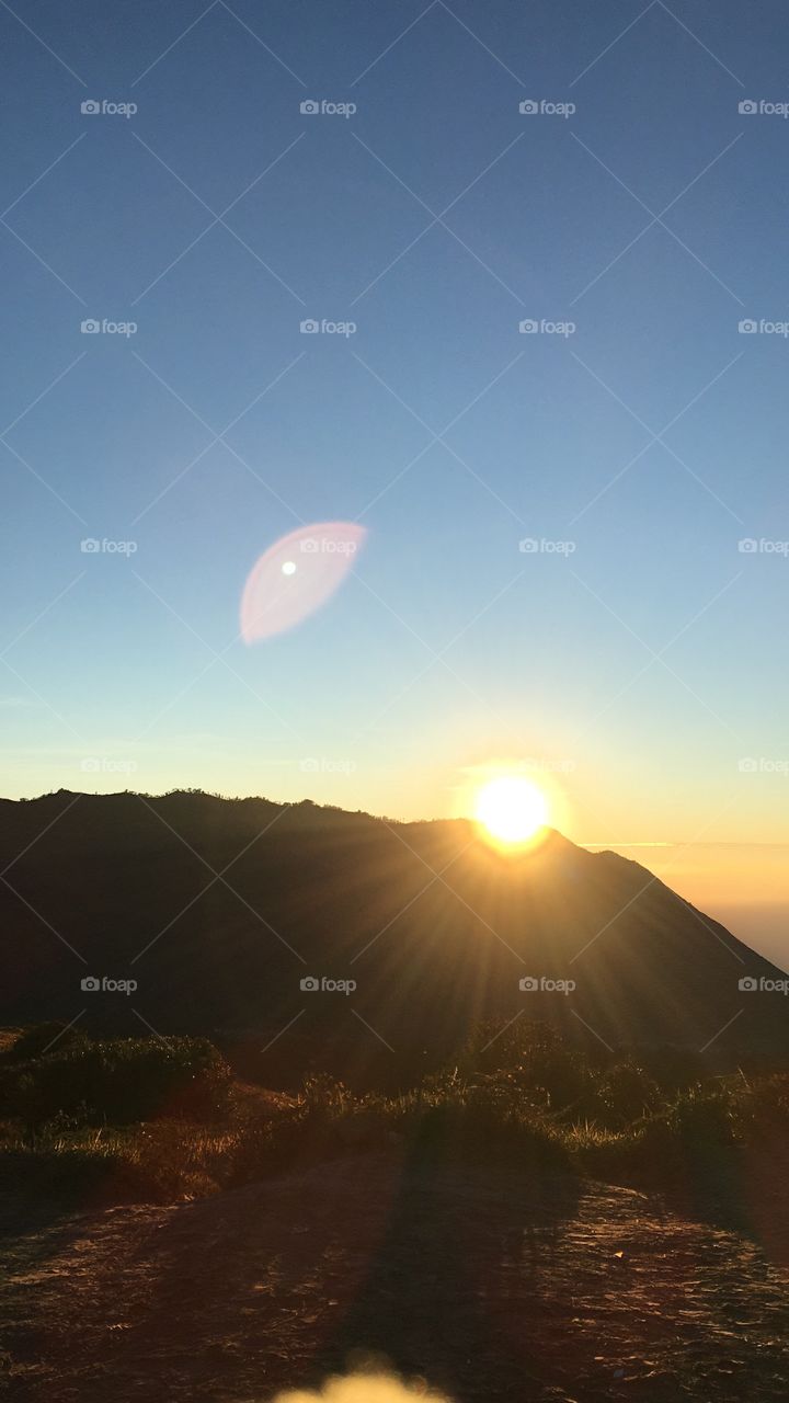 Sunrise of mountain bromo