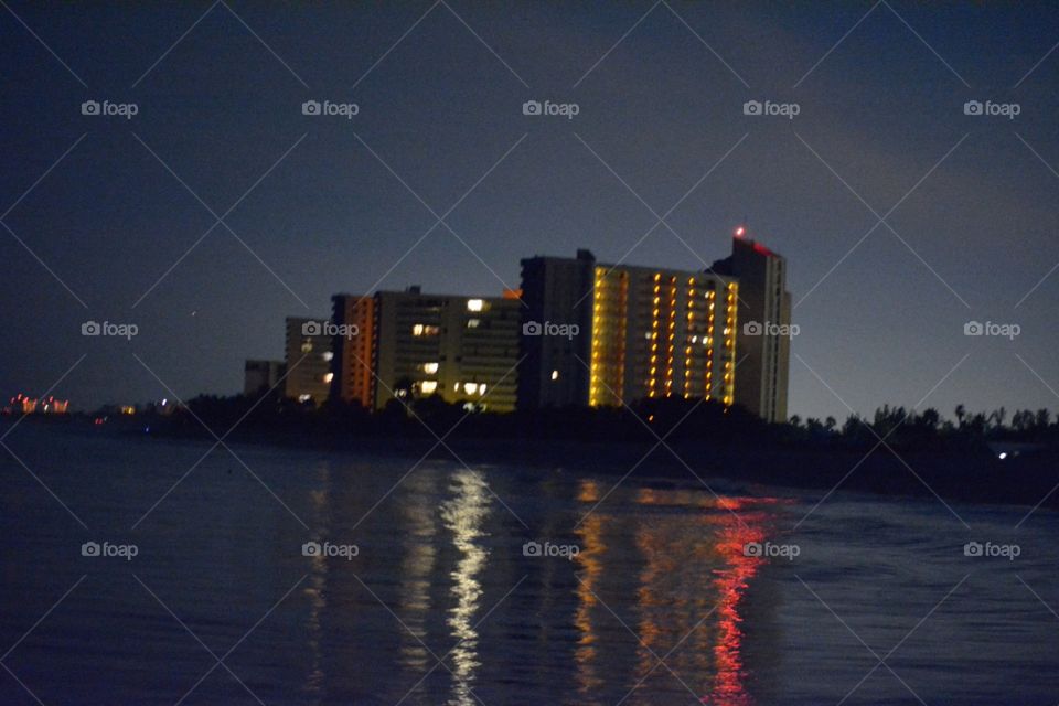Condo lights reflection 
