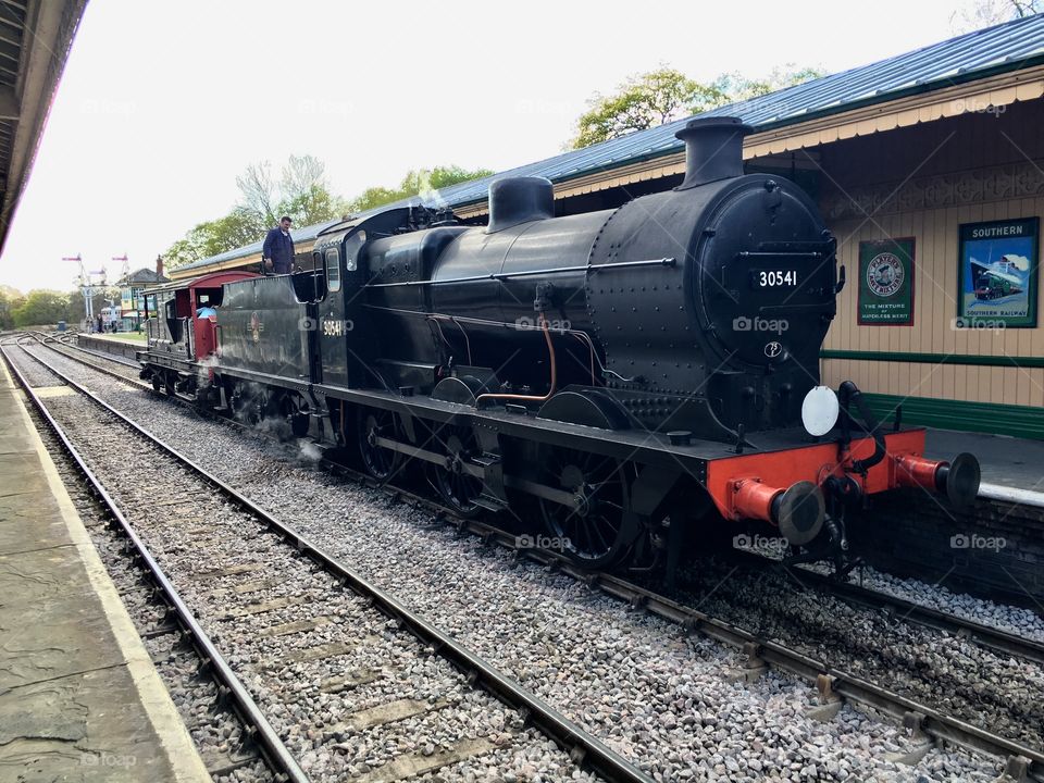 Southern Q class locomotive at the bluebell railway 