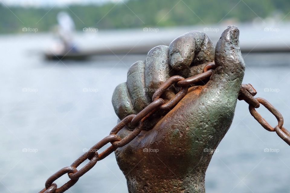 Hand Holding Chain