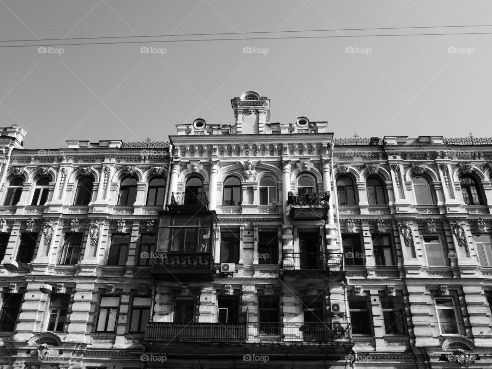 old building in the center of Kiev, Ukraine