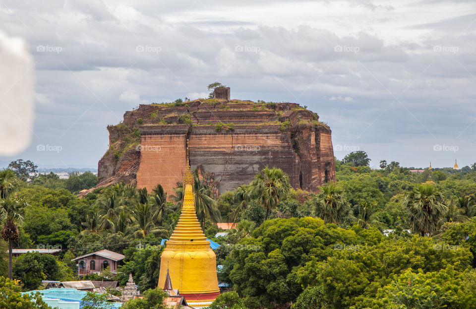 Mingun Pagoda in Mandalay Myanmar Burma Southeast Asia