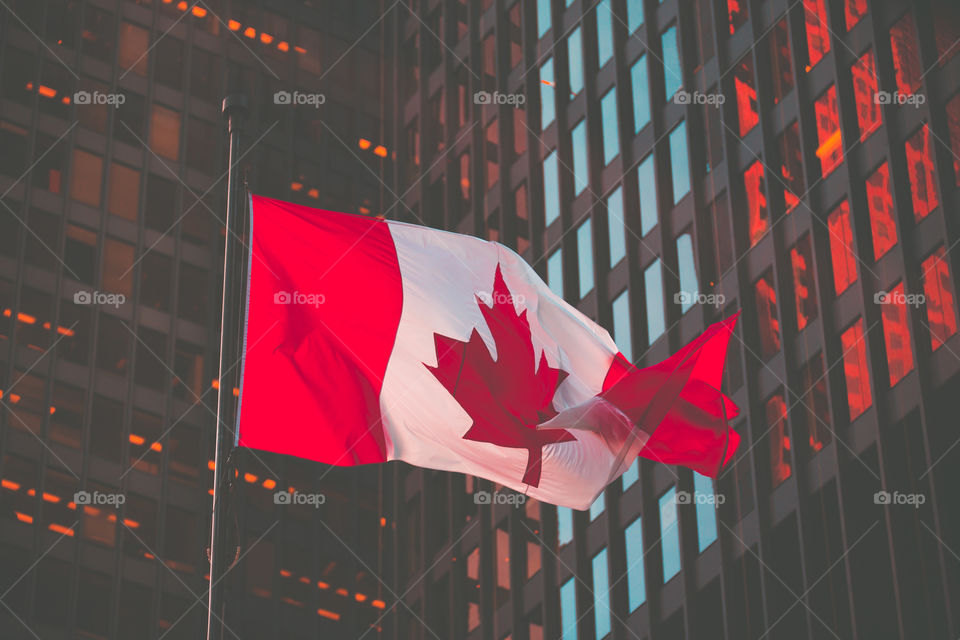 Gorgeous shot of the Canadian flag
