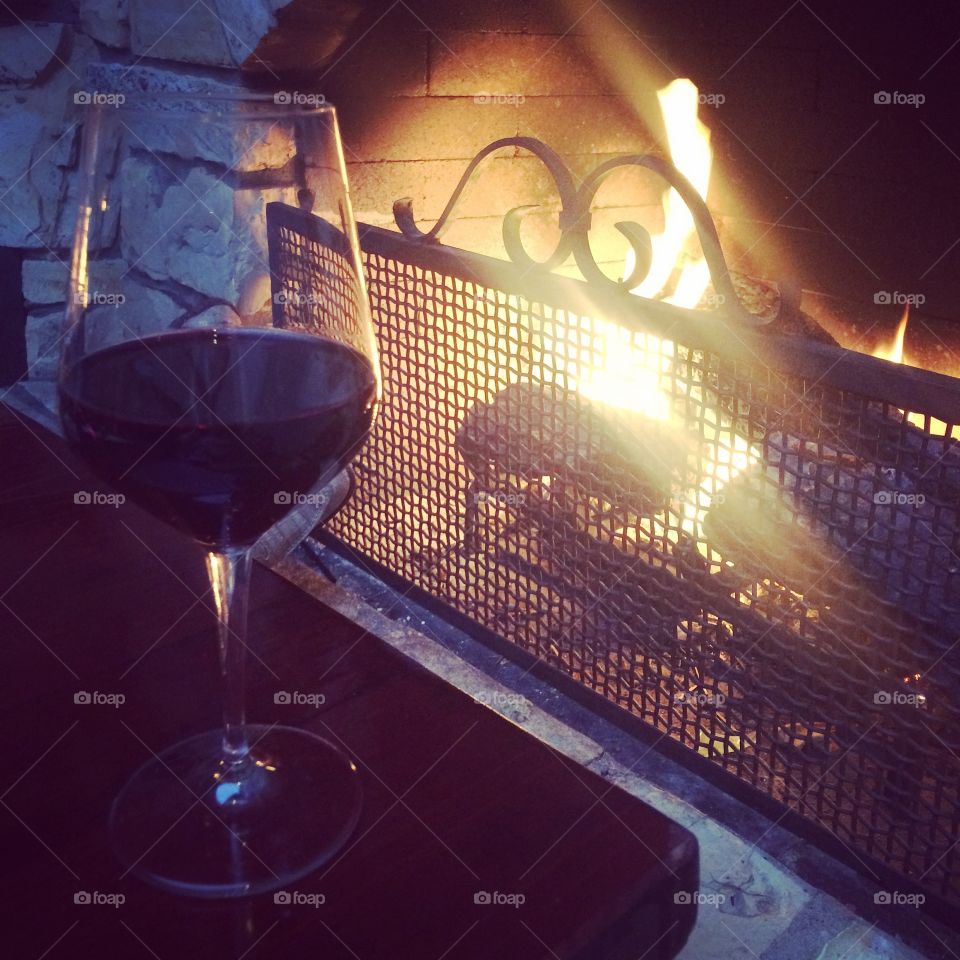 Red wine and fire