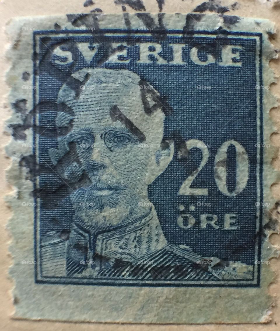 20 ore Swedish stamp datestamped köping