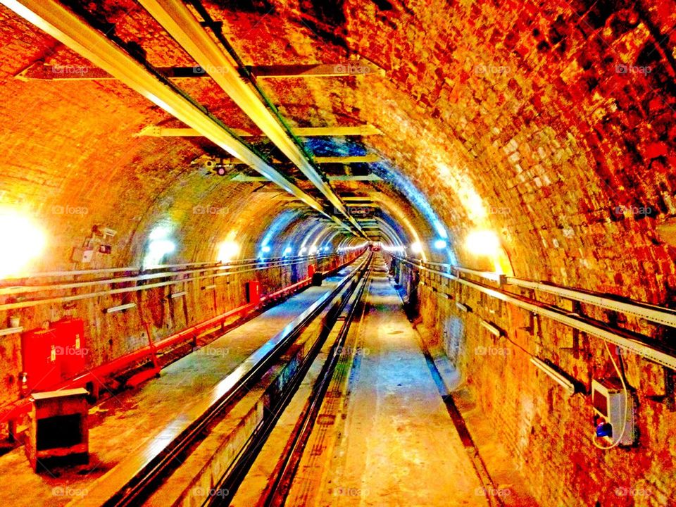 Funicular tunnel in Istanbul, Turkey