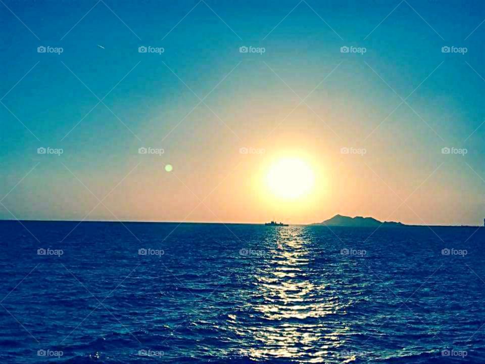 Sunset on the ocean