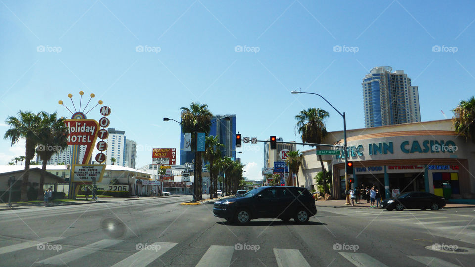 road junction at Las Vegas