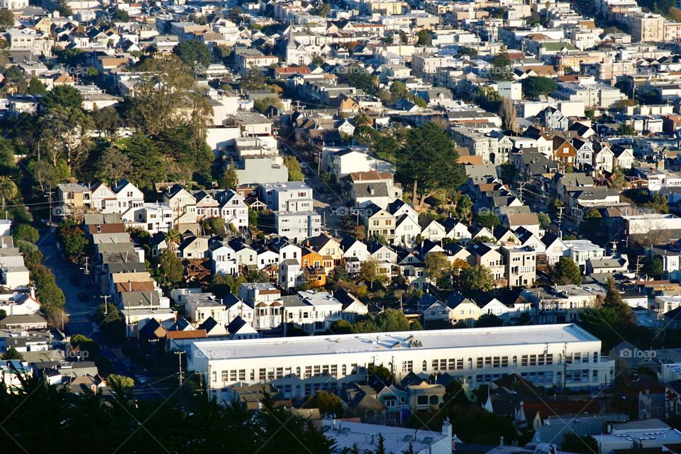 Cityscape. Victorian houses