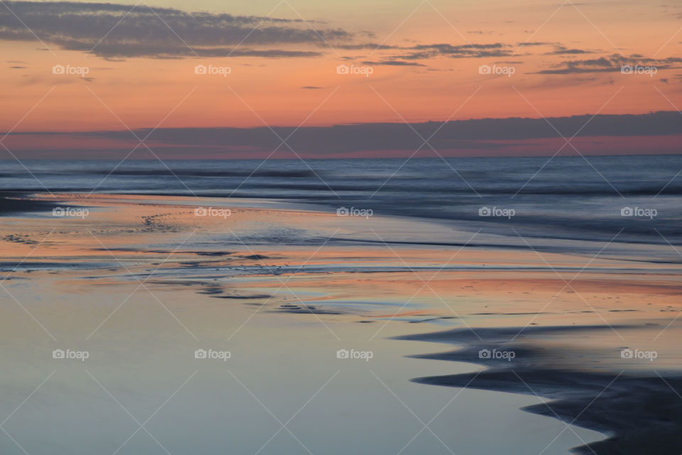 Long Exposure of Sunrise at the Beach