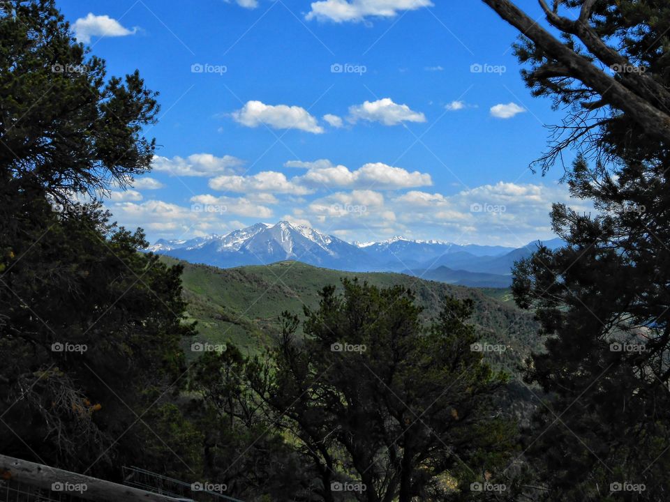 High mountain view over the valley