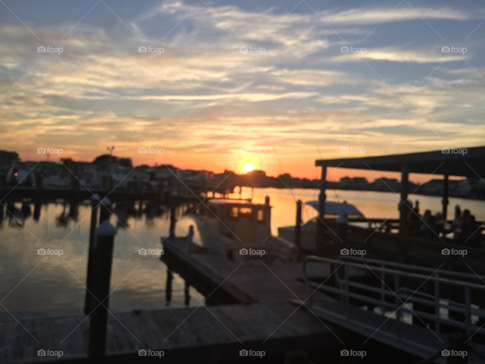 Sunset Over the Water