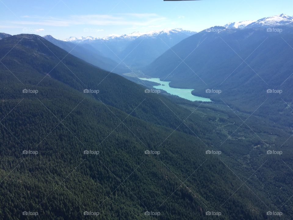 Lilloet Lake among the mountains