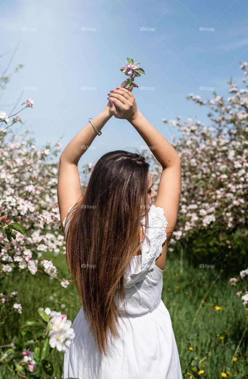 woman with beautiful hair