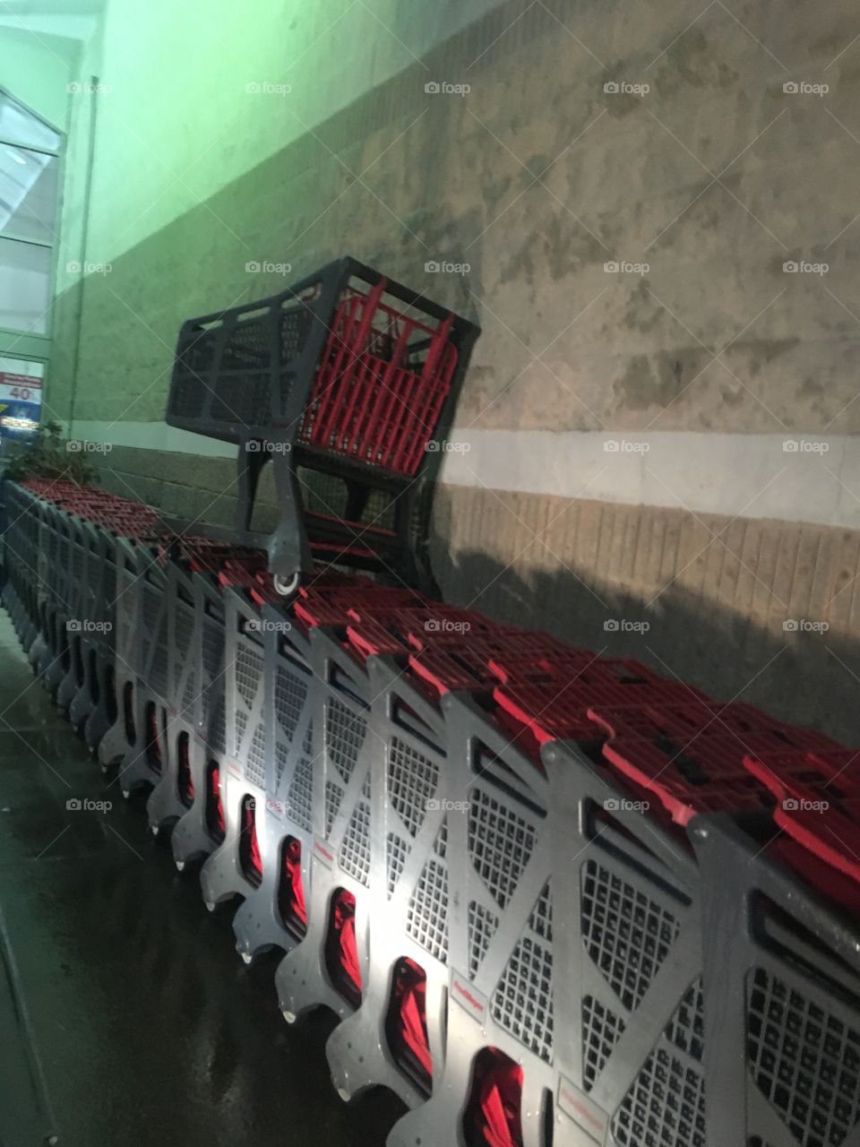 funny photo of a shopping cart put in the wrong place