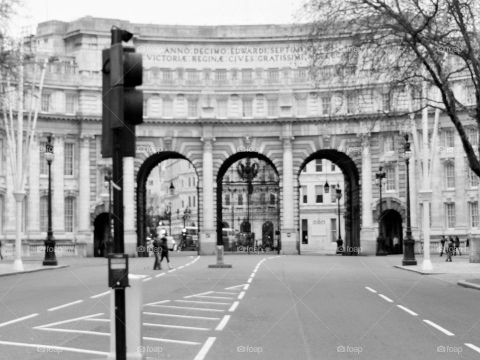 Roadway arches. Photo taken in London.