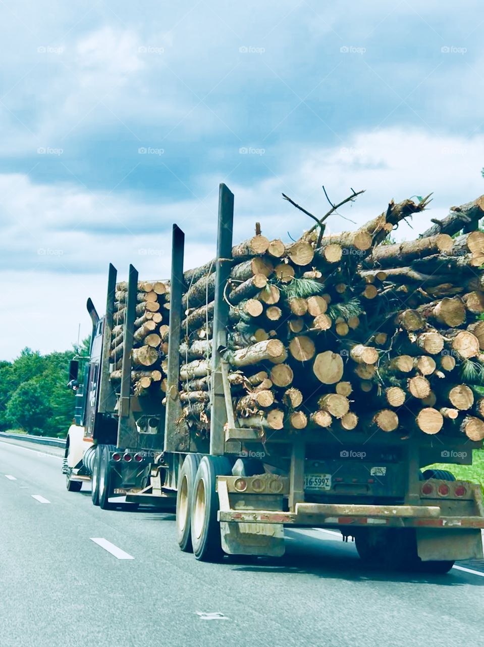Load of timber Route 64 Virginia