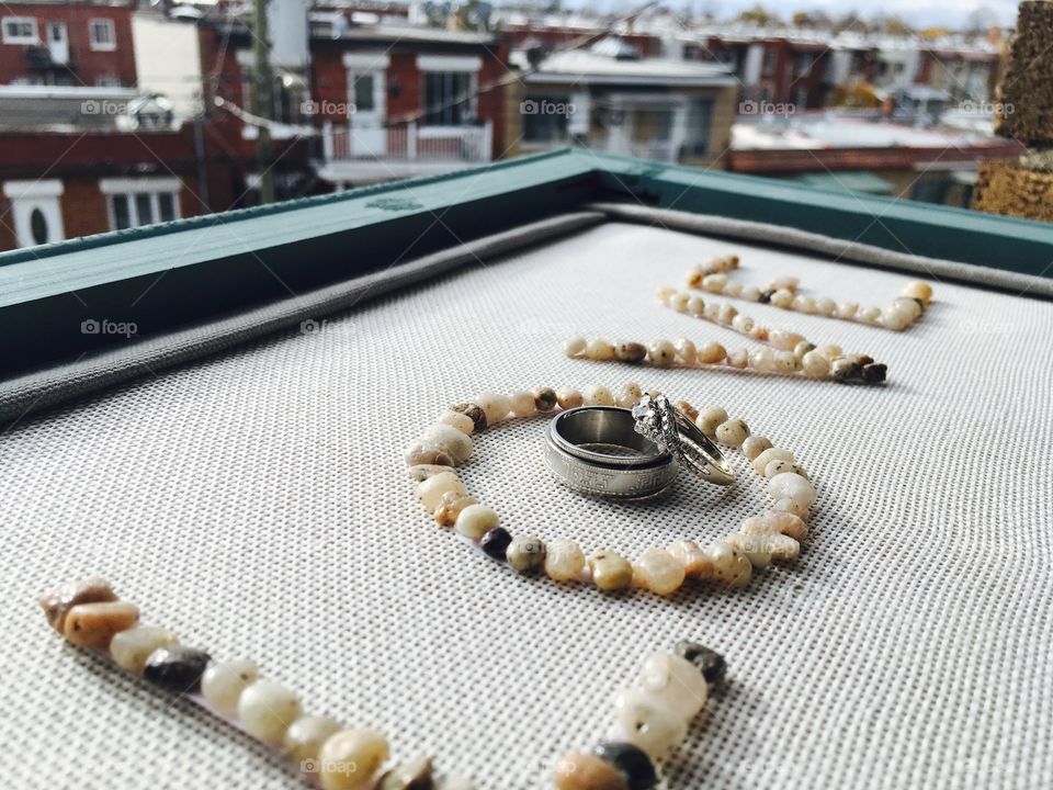 These are our gorgeous wedding rings .