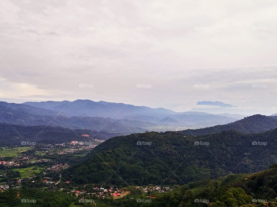 View of Mount Kinabalu from Tambunan