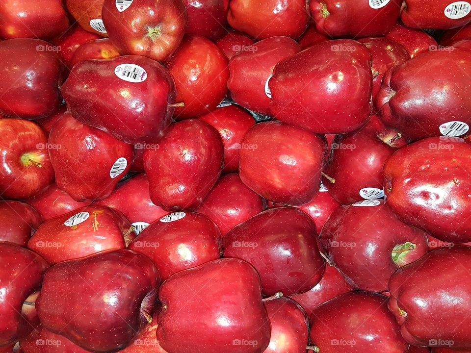 Red delicious apples.