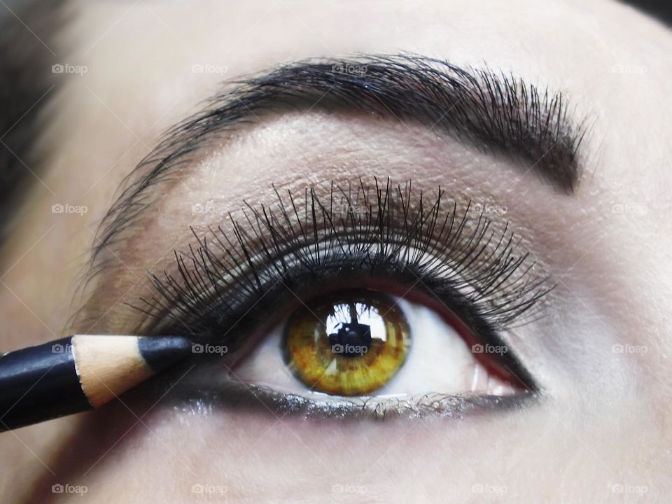 Black pencil for eyes makeup 