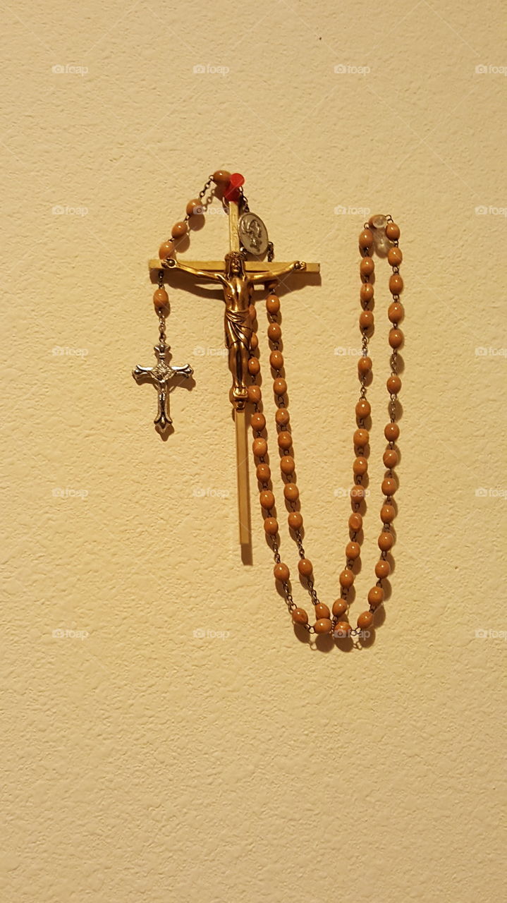 crucifix and rosary