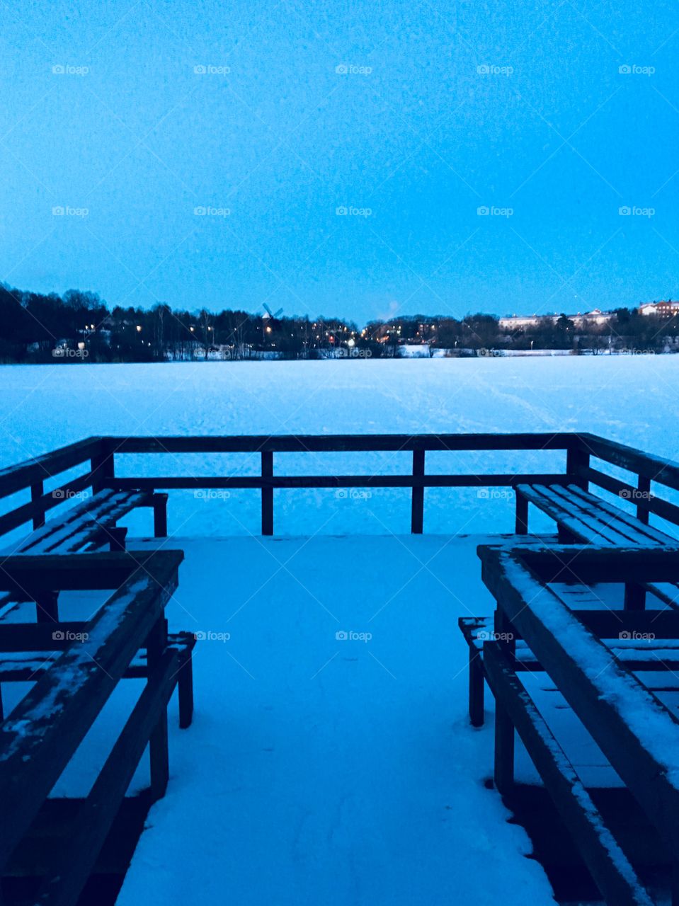 Pier in winter