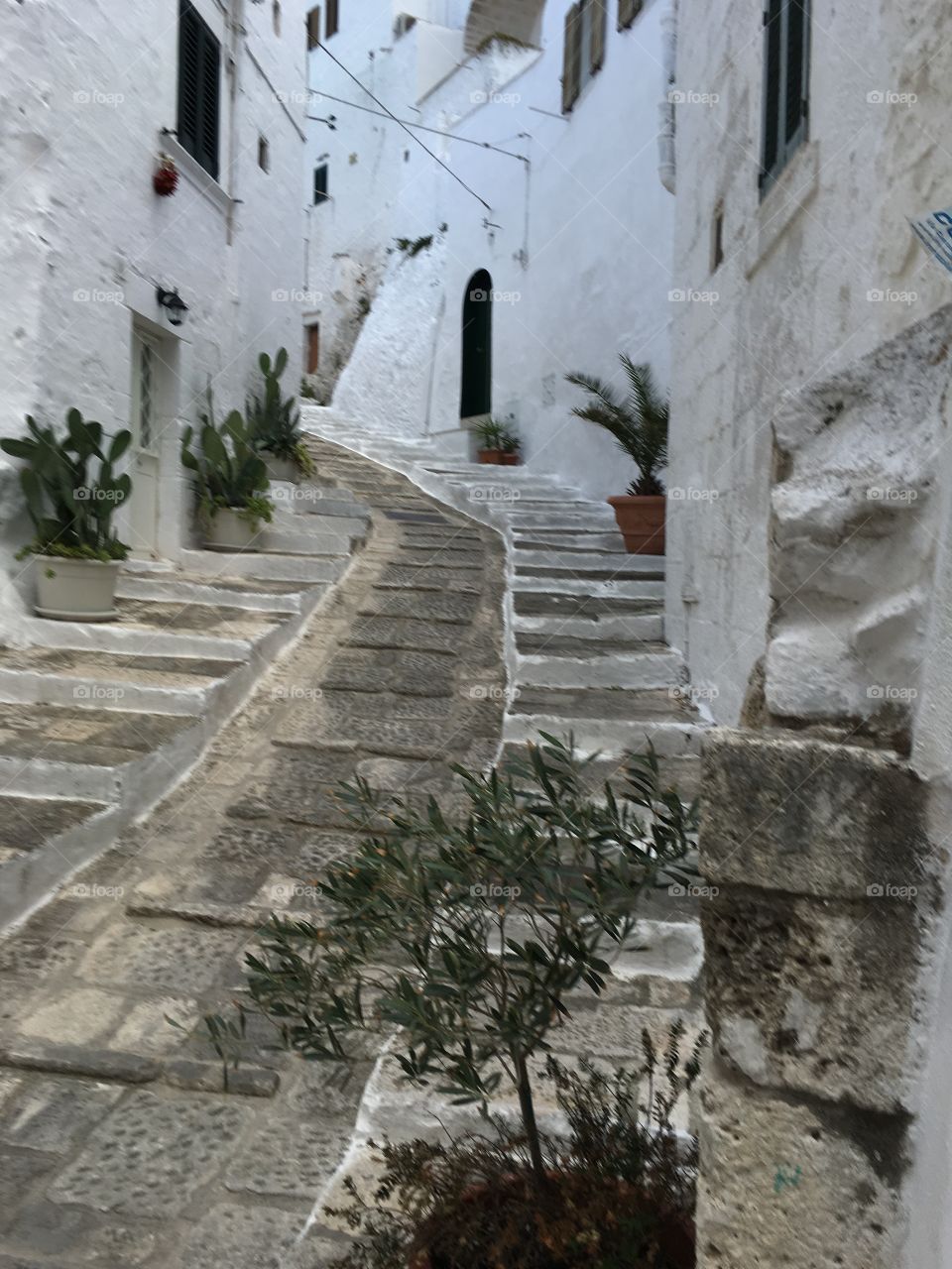 Walking and visit at the white town, Ostuni, Italy