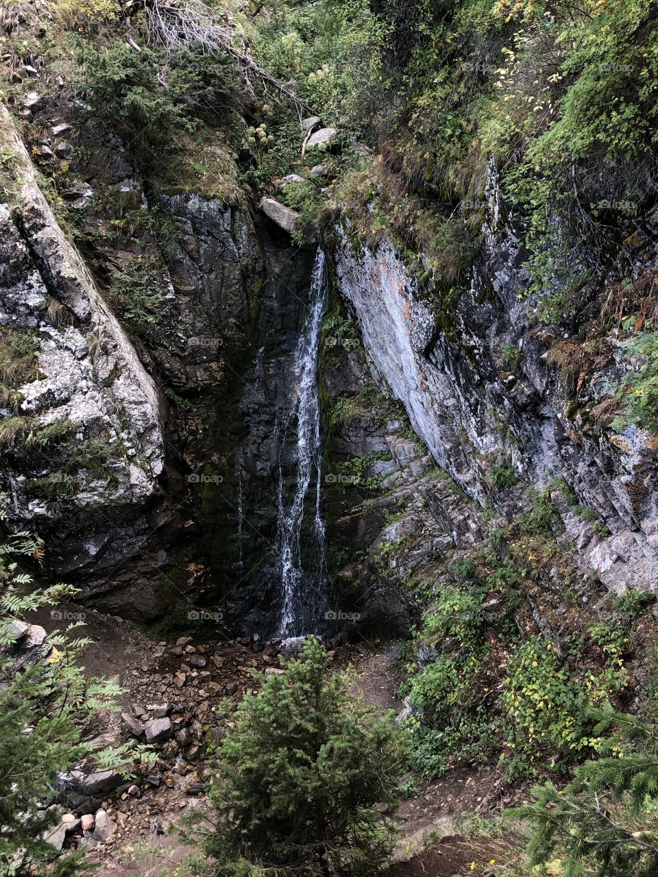 waterfall in the mountains of Almaty