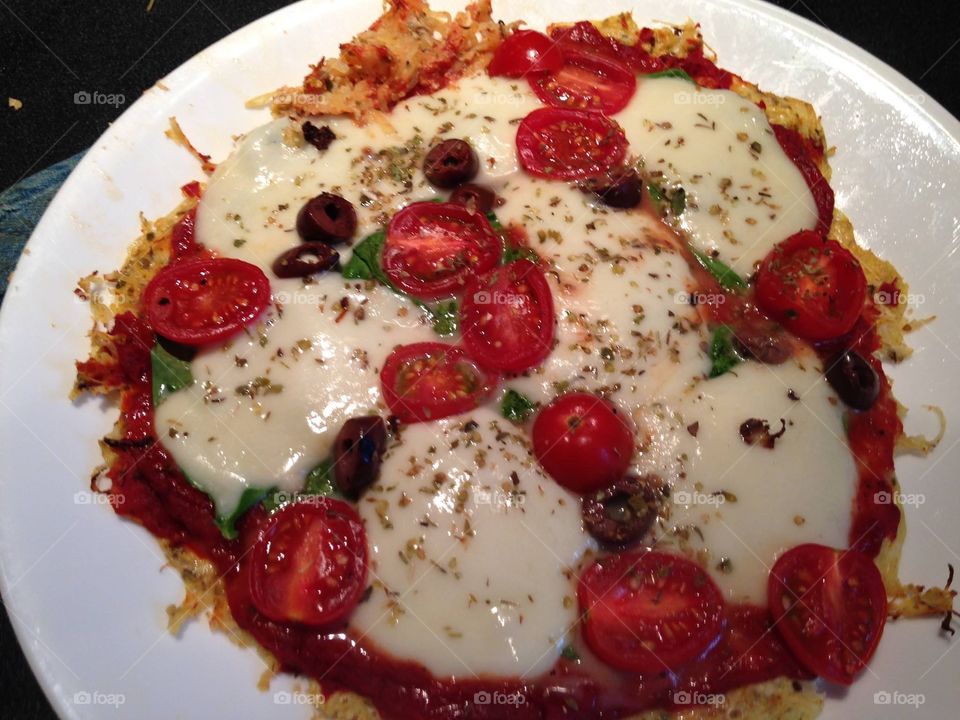 Spaghetti squash pizza