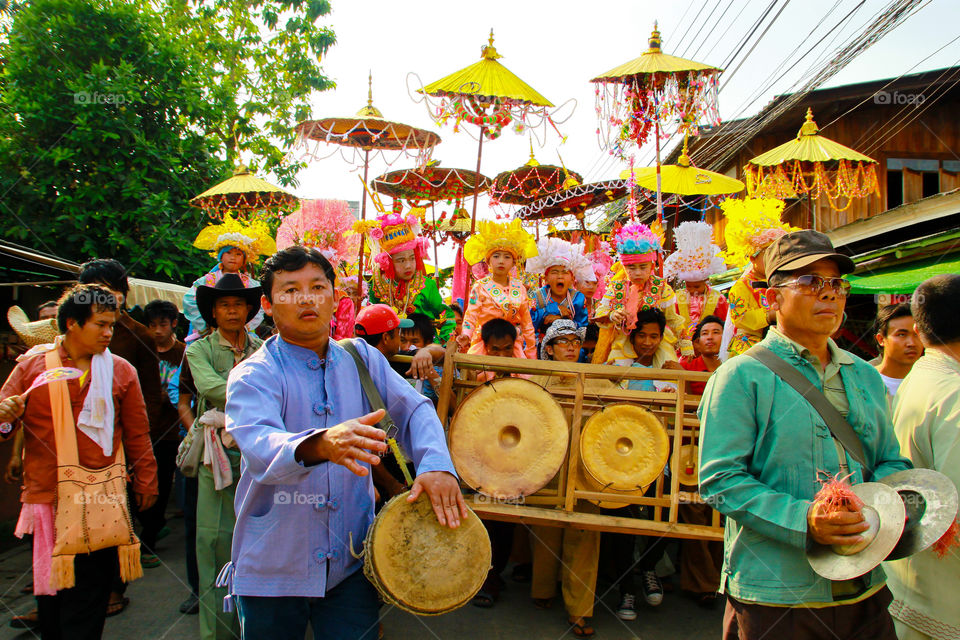 Poy-Sang-Long festival.. Poy-Sang-Long festival in Pai Maehongson Thailand. The colourful festival.