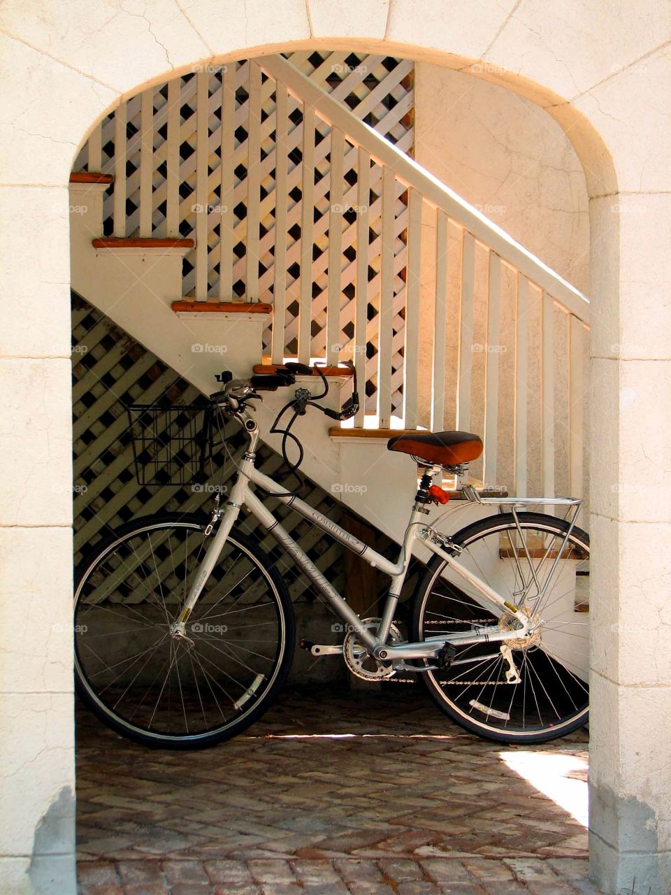 Bicycle and stairs. Bicycle and stairs in Savannah, GA 