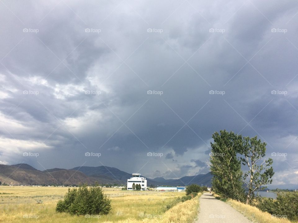 Cloudy stormy Kamloops weather 
