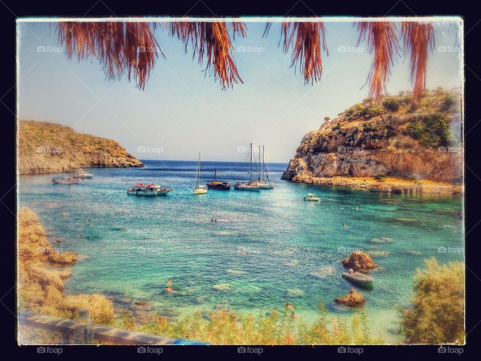 Discovering Rhodes. Sea view 